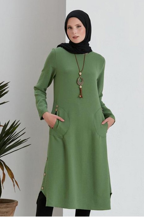 TUNIC - OIL GREEN 